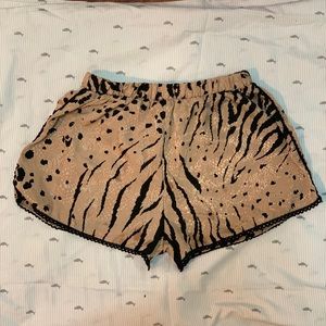 Leopard Print Silky Shorts